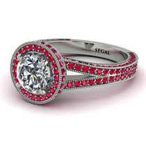 Milgrain Round Diamond Engagement Ring - Payton No. 48 image 1