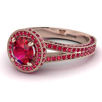 Milgrain Round Ruby Engagement Ring - Payton No. 56 image 1