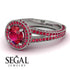 Milgrain Round Ruby Engagement Ring - Payton No. 57