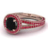 Milgrain Round Black Diamond Engagement Ring - Payton No. 53 image 1