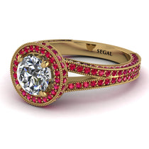 Milgrain Round Diamond Engagement Ring - Payton No. 46 image 1