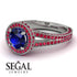 Milgrain Round Sapphire Engagement Ring - Payton No. 60