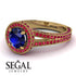 Milgrain Round Sapphire Engagement Ring - Payton No. 58 image 10