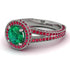 Milgrain Round Emerald Engagement Ring - Payton No. 51 image 1