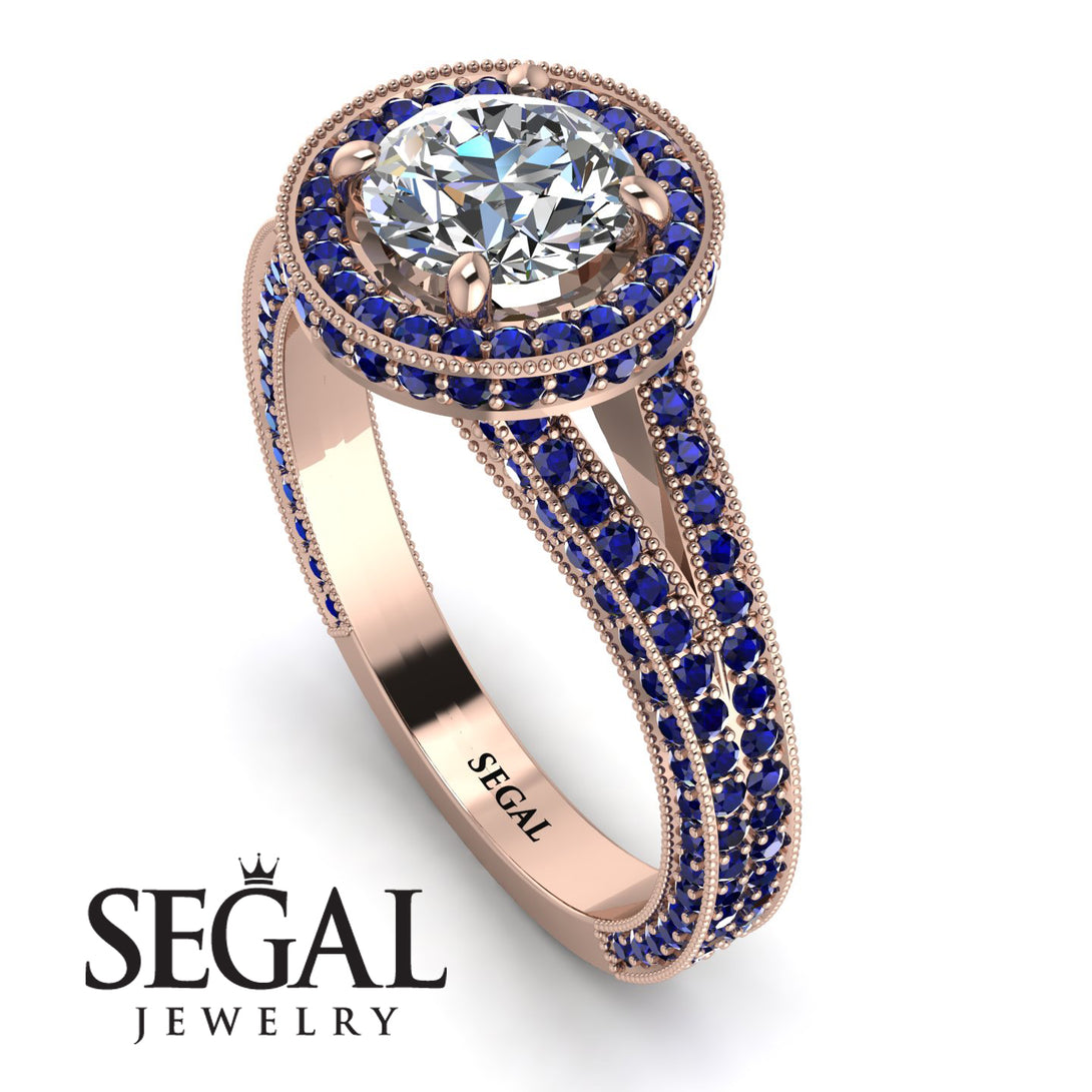 Milgrain Round Diamond Engagement Ring - Payton No. 62