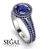 Milgrain Round Sapphire Engagement Ring - Payton No. 75
