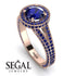 Milgrain Round Sapphire Engagement Ring - Payton No. 74