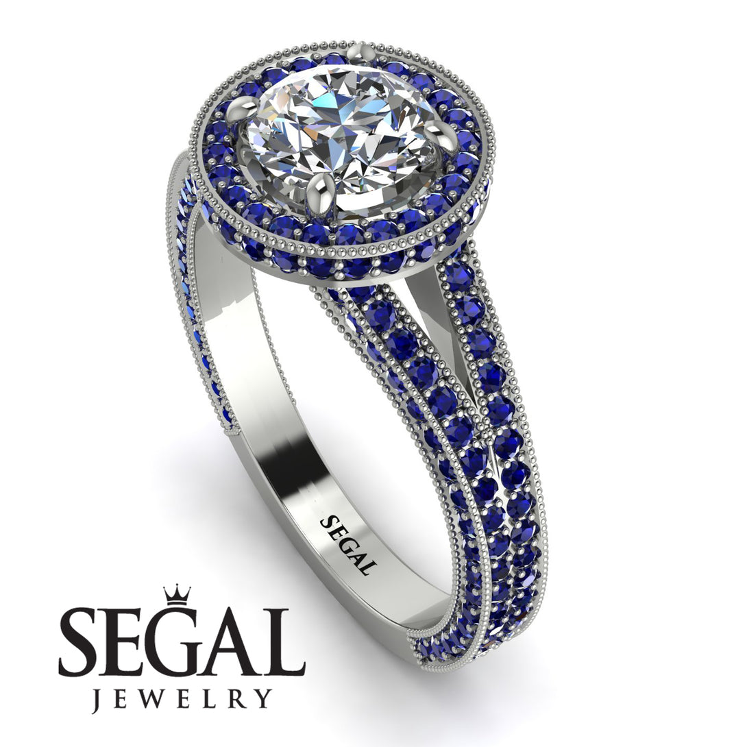 Milgrain Round Diamond Engagement Ring - Payton No. 63
