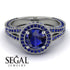 Milgrain Round Sapphire Engagement Ring - Payton No. 75
