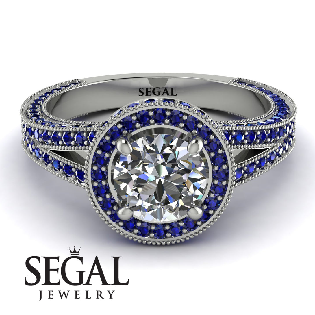 Milgrain Round Diamond Engagement Ring - Payton No. 63