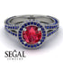 Milgrain Round Ruby Engagement Ring - Payton No. 72 image 3