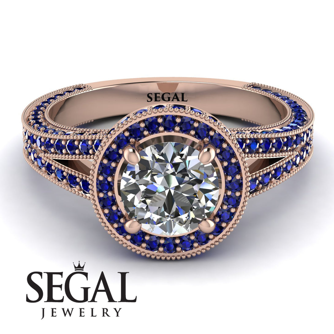 Milgrain Round Diamond Engagement Ring - Payton No. 62