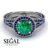 Milgrain Round Emerald Engagement Ring - Payton No. 66 image 3