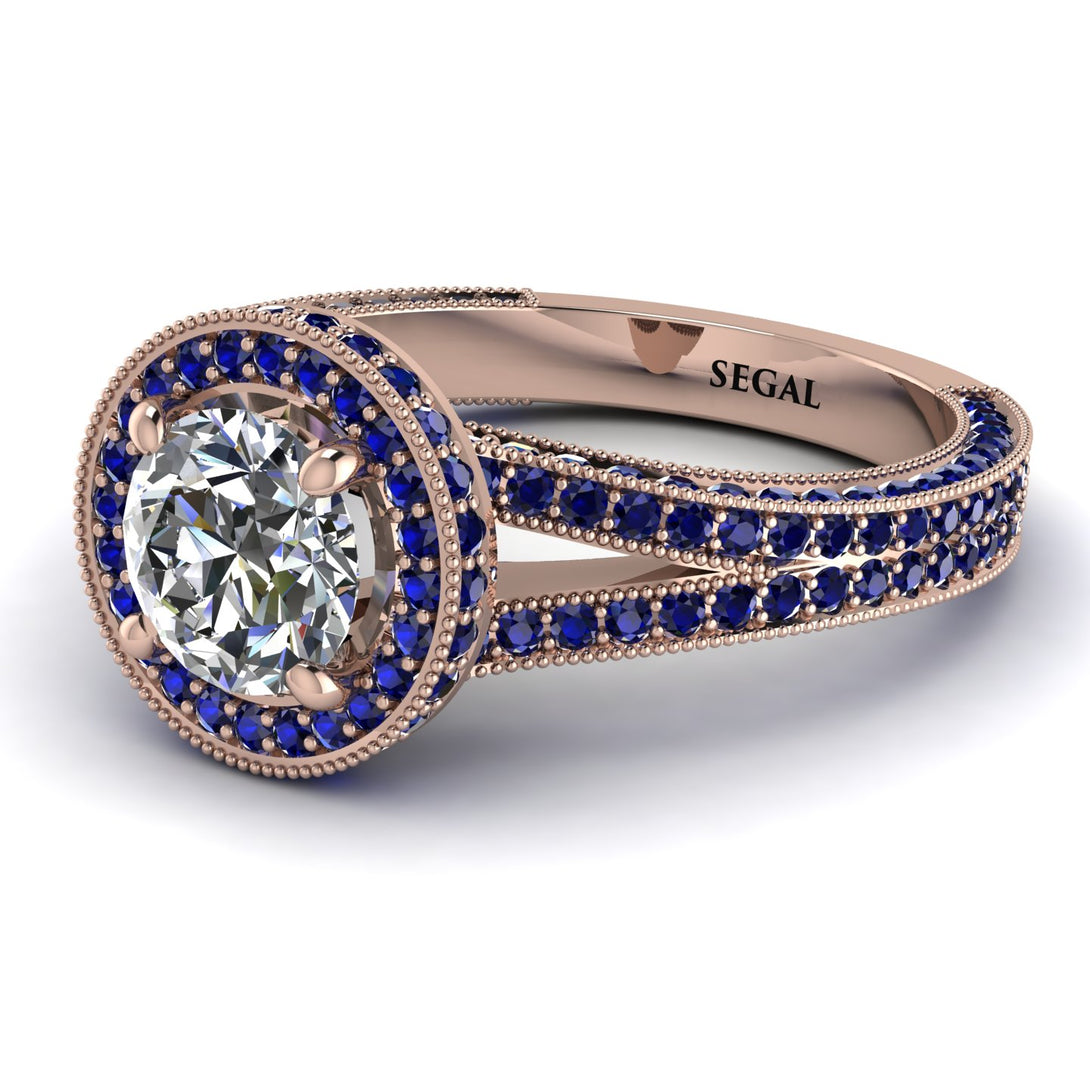 Milgrain Round Diamond Engagement Ring - Payton No. 62