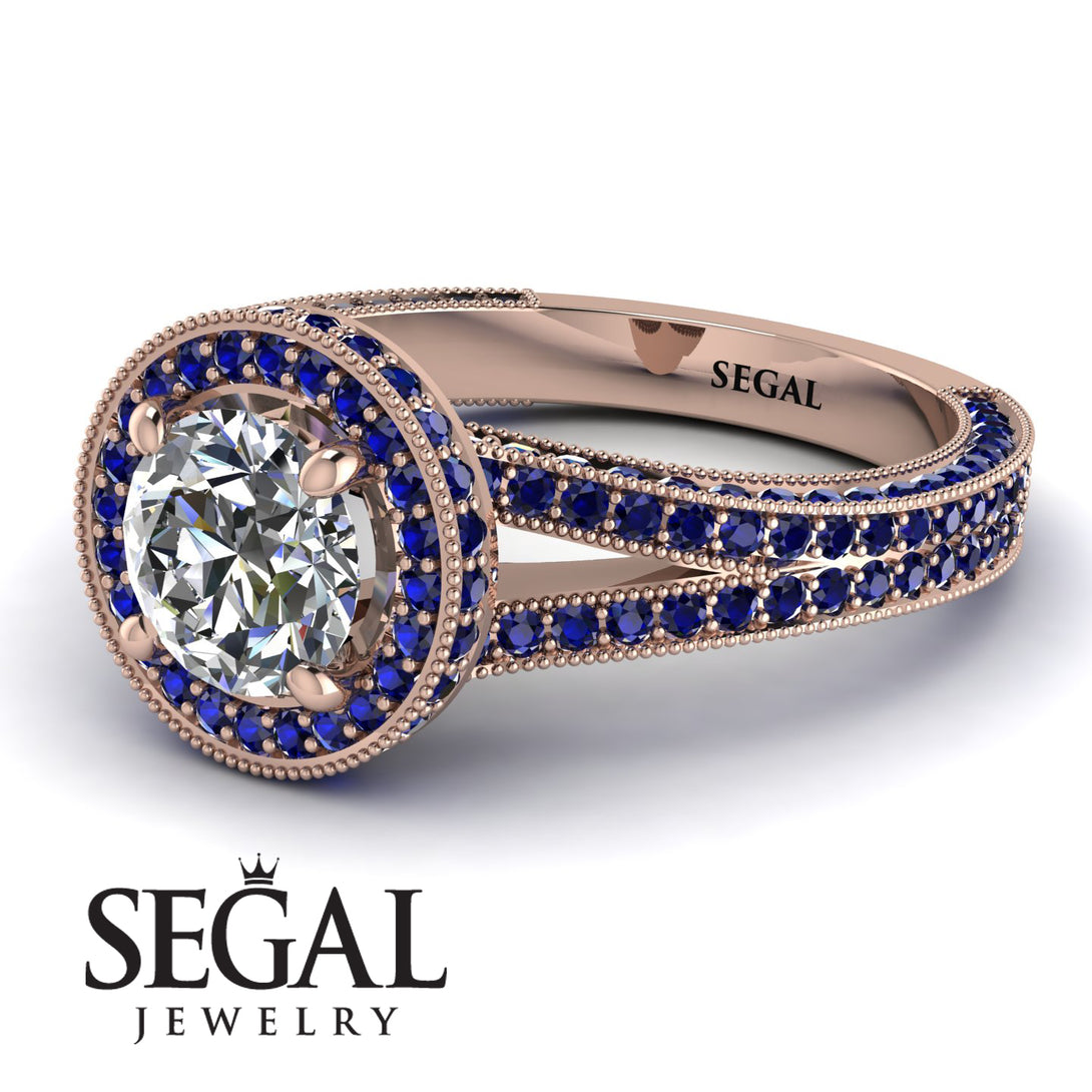 Milgrain Round Diamond Engagement Ring - Payton No. 62