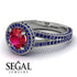 Milgrain Round Ruby Engagement Ring - Payton No. 72