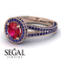 Milgrain Round Ruby Engagement Ring - Payton No. 71 image 10