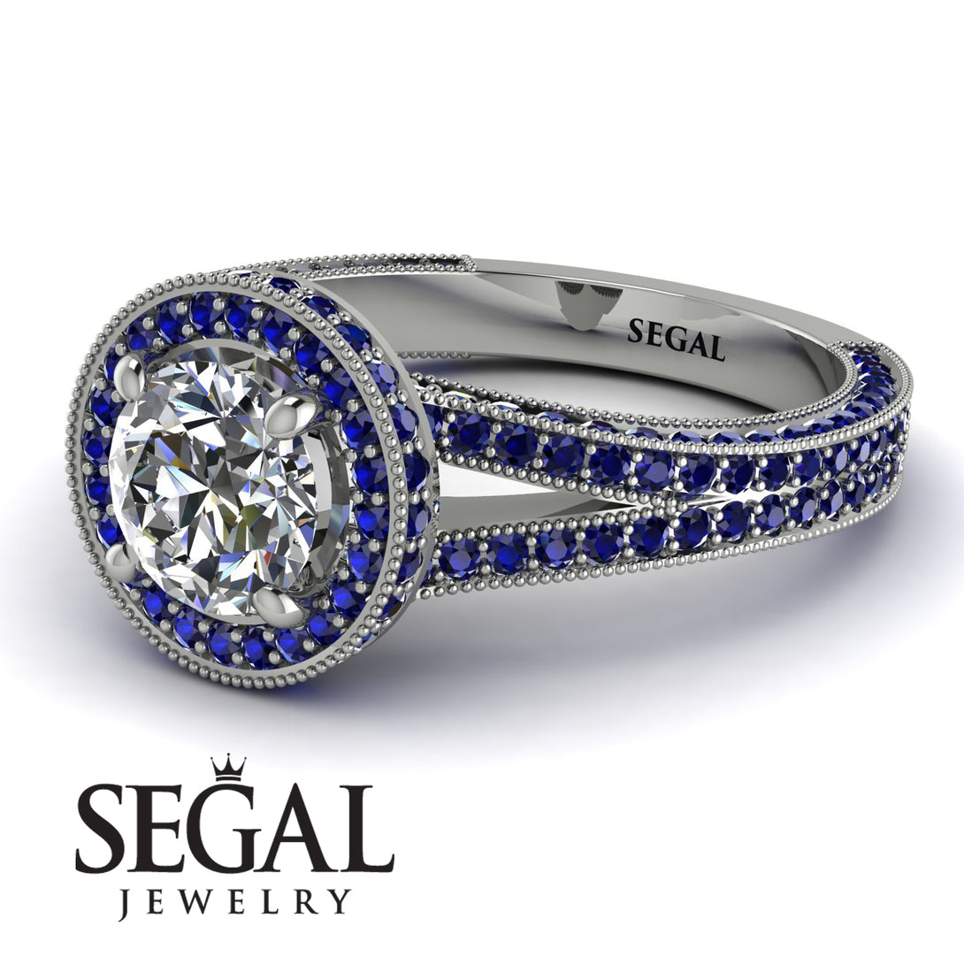 Milgrain Round Diamond Engagement Ring - Payton No. 63