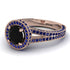 Milgrain Round Black Diamond Engagement Ring - Payton No. 68 image 1