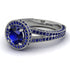 Milgrain Round Sapphire Engagement Ring - Payton No. 75