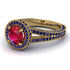 Milgrain Round Sapphire Engagement Ring - Payton No. 70 image 1