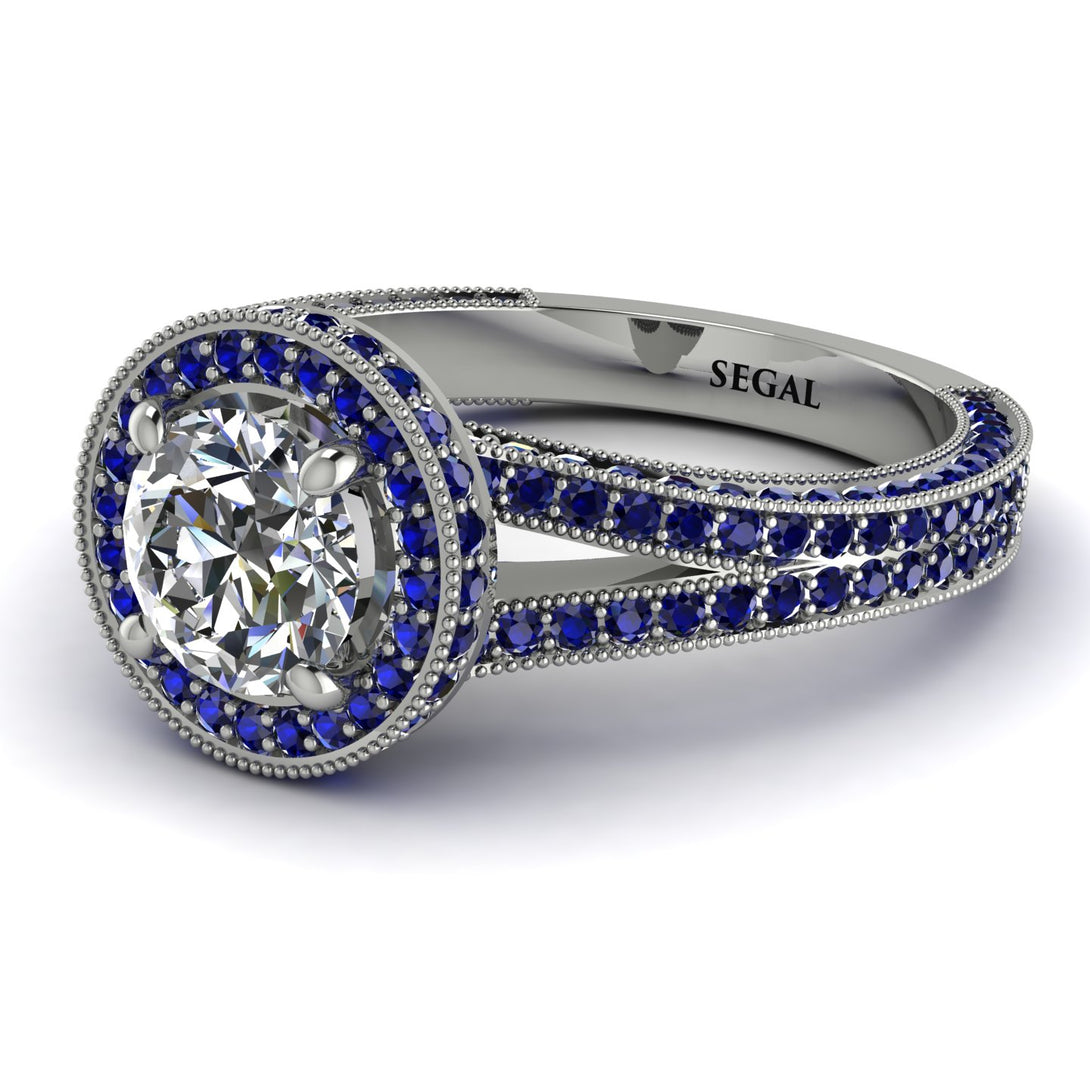 Milgrain Round Diamond Engagement Ring - Payton No. 63