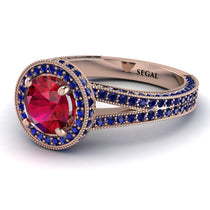 Milgrain Round Ruby Engagement Ring - Payton No. 71 image 1