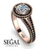 Milgrain Round Diamond Engagement Ring - Payton No. 32