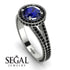 Milgrain Round Sapphire Engagement Ring - Payton No. 45