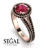 Milgrain Round Ruby Engagement Ring - Payton No. 41