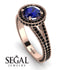 Milgrain Round Sapphire Engagement Ring - Payton No. 44