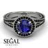 Milgrain Round Sapphire Engagement Ring - Payton No. 45