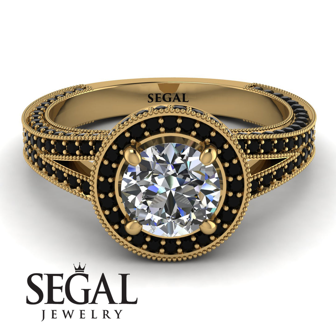 Milgrain Round Diamond Engagement Ring - Payton No. 31