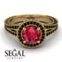 Milgrain Round Ruby Engagement Ring - Payton No. 40 image 3