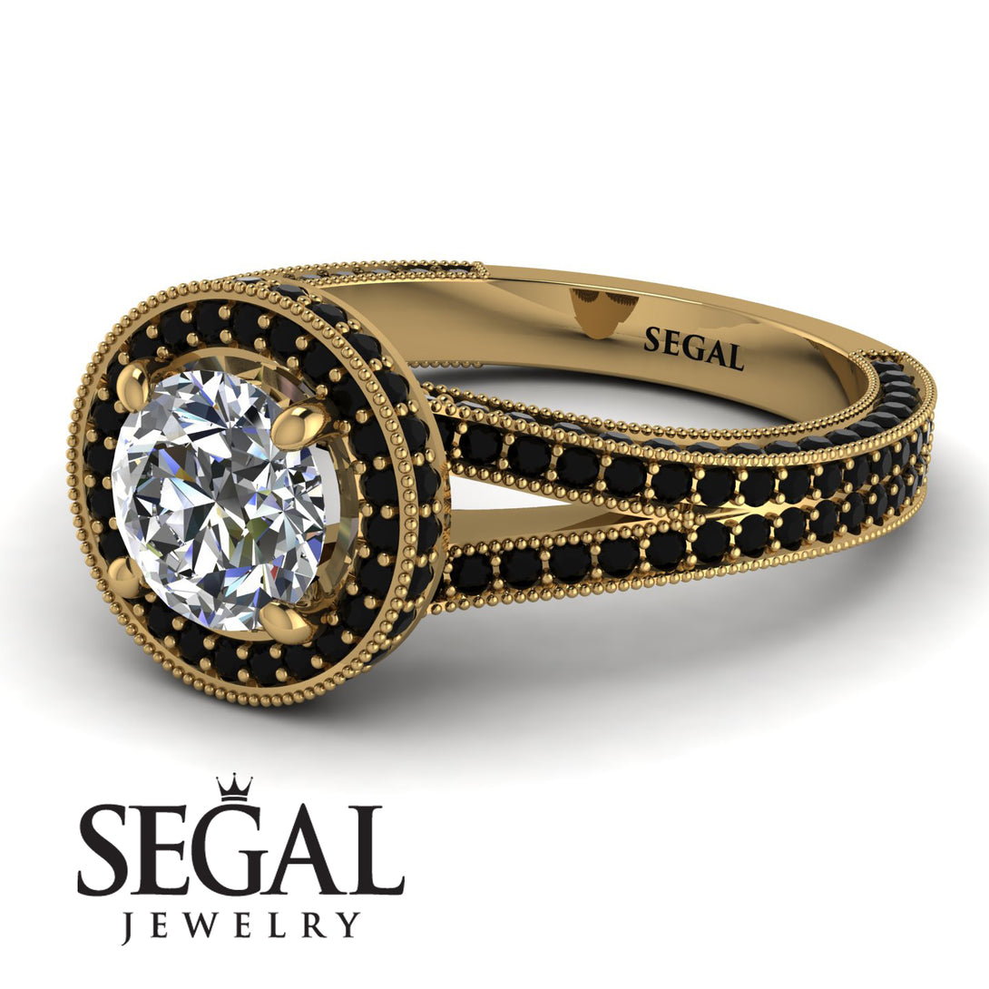 Milgrain Round Diamond Engagement Ring - Payton No. 31