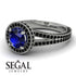 Milgrain Round Sapphire Engagement Ring - Payton No. 45