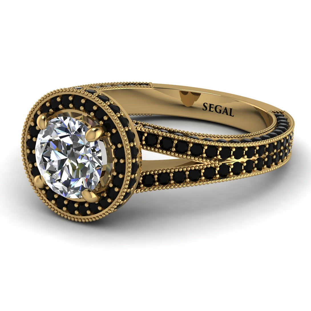 Milgrain Round Diamond Engagement Ring - Payton No. 31