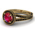 Milgrain Round Ruby Engagement Ring - Payton No. 40 image 1