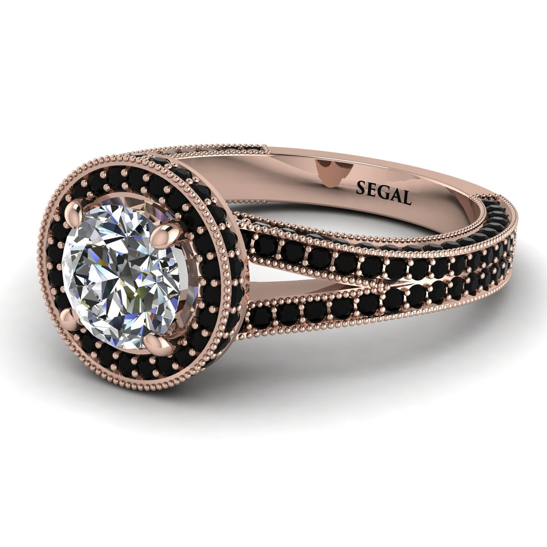 Milgrain Round Diamond Engagement Ring - Payton No. 32