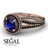 Milgrain Round Sapphire Engagement Ring - Payton No. 44