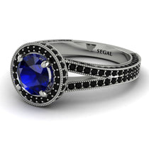 Milgrain Round Sapphire Engagement Ring - Payton No. 45 image 1