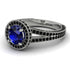 Milgrain Round Sapphire Engagement Ring - Payton No. 45