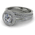 Milgrain Round Diamond Bridal Set - Payton No. 3