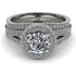 Milgrain Round Diamond Bridal Set - Payton No. 3
