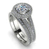 Milgrain Round Diamond Bridal Set - Payton No. 3
