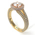 Two Tones Milgrain Round Diamond Engagement Ring - Payton No. 76