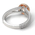 Two Tones Milgrain Round Diamond Engagement Ring - Payton No. 78