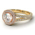 Two Tones Milgrain Round Diamond Engagement Ring - Payton No. 76
