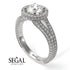 Milgrain Round Diamond Engagement Ring - Payton No. 3 image 3