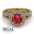 Milgrain Round Ruby Engagement Ring - Payton No. 10 image 3